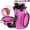 Pink, variant on Dog Travel Water Bottle with Collapsible Bowls, Portable 2 in 1 Leakproof Pet Water Bottle Dispenser & Food Treat Container, Outdoor Food Water Dog Bowls for Walking, Trips, Camping & Hiking - Pink