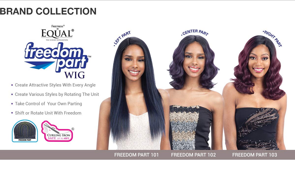 FREEDOM PART 101 (1B Off Black) - FreeTress Equal Synthetic Full Wig