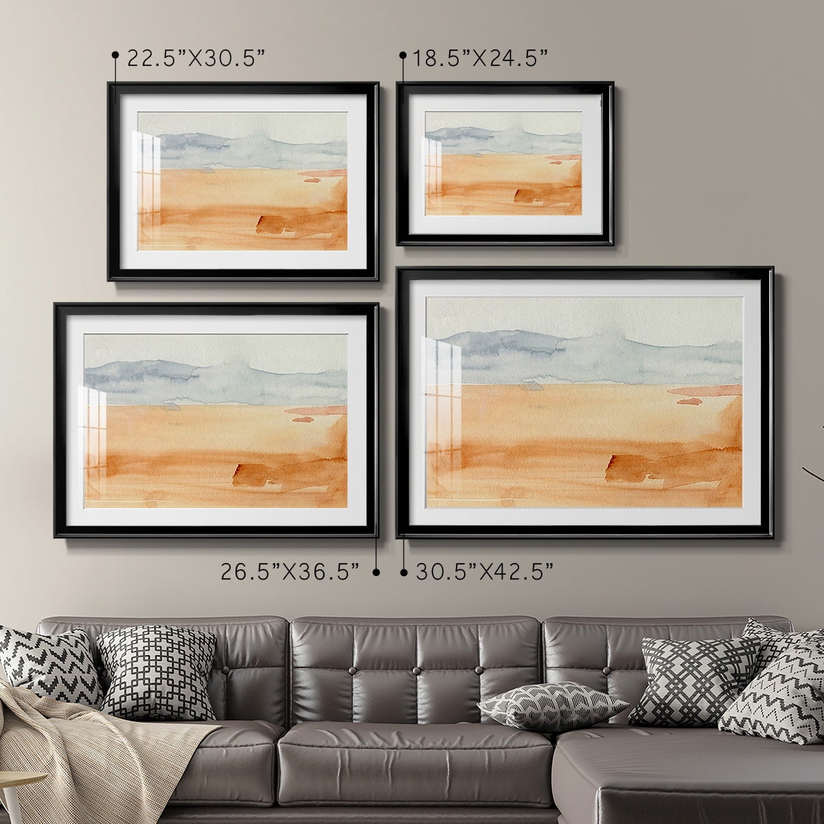 Ash Blue Horizon II Premium Framed Print - Ready to Hang