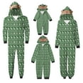 thumbnail image 2 of Christmas Pajamas Matching Set for Family Vintage Print Zip Up Hooded Jumpsuit Soft Onesie Holiday Clothes Sleepwear Baby 3 Months, 2 of 4