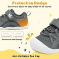 thumbnail image 2 of Zapatos de bebé FEETCITY para bebés descalzos, grises, de 6 a 12 meses, 2 of 7