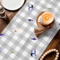 thumbnail image 3 of Purple Lavender Table Runner - 120 Inch Long Spring Butterfly Daisy Watercolor Gray Cotton and Linen Blended Dress Scarves Farmhouse Table Runner for Kitchen Dining, Coffee Table, 13" x 120", 3 of 8