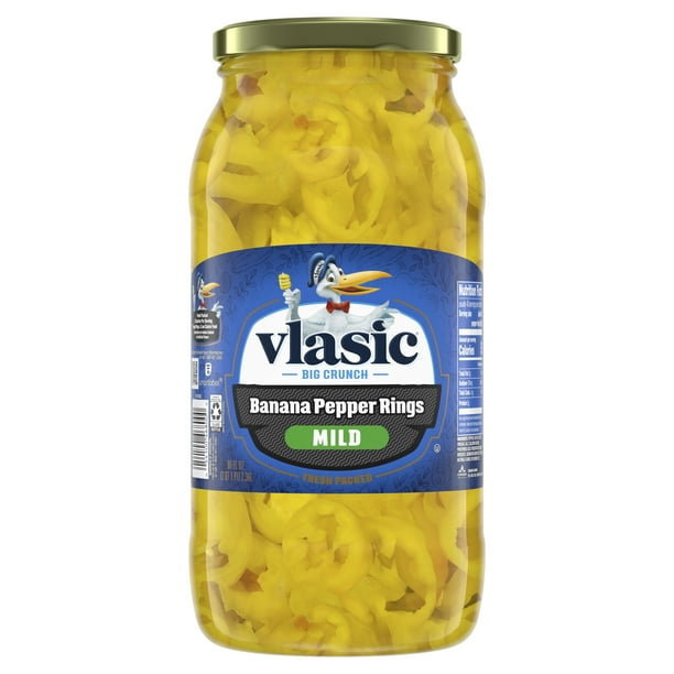 Vlasic Stackers Banana Pepper Rings, Mild Peppers, 80 Oz Jar