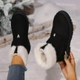 thumbnail image 5 of Winter Snow Boots Plus Velvet Warm Comfortable Flat Ankle Booties for Casual Indoor Outdoor Use, Round Toe Hook-and-Loop Design, 5 of 10