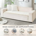 thumbnail image 2 of Topchances Velvet Couch Covers for Pets, Sofa Protector for Dogs Cats, Plush Quilted Couch Protective Cover, Pet Bed Mat Couch Cover (Off-white, 28x82 in), 2 of 9