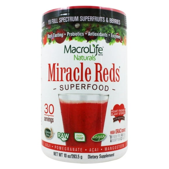 MacroLife Naturals - Super Aliment Antioxydant Rouge Miracle - 10 oz.