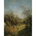 thumbnail image 2 of Olga Wisinger-Florian 15x18 Gold Ornate Wood Frame and Double Matted Museum Art Print Titled - Dilapidated Cemetery in Goisern (1887), 2 of 4