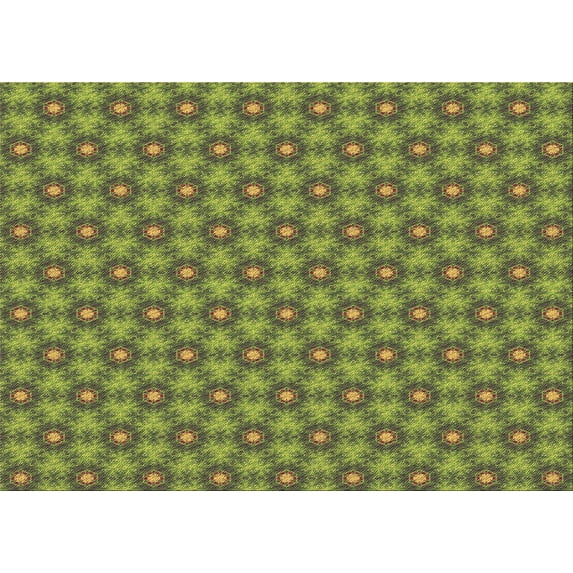 Ahgly Company Machine Washable Indoor Rectangle Transitional Pistachio Green Area Rugs, 4' x 6'