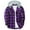Purple, variant on Scodi Mens Flannel Hoodie Shirts Casual Button Down Plaid Shirt Jackets for Men Long Sleeve Hooded with Pocket