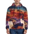 thumbnail image 2 of Zufioo Cultural Silhouette Journey Design Fleece Comfortable Hoodie for Mens,Sweatshirt for Men,Pullover Hooded Sweatshirt for Men -Small, 2 of 5