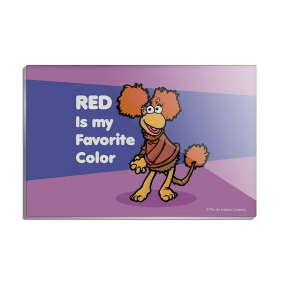 Red Is My Favorite Color Fraggle Rock Rectangle Acrylic Fridge Refrigerator Magnet