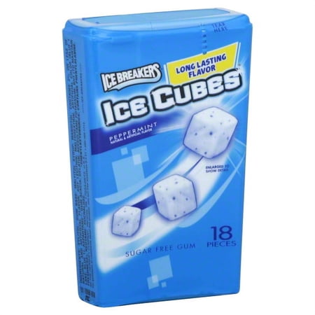 Hershey Foods Ice Breakers Ice Cubes Gum, 18 ea