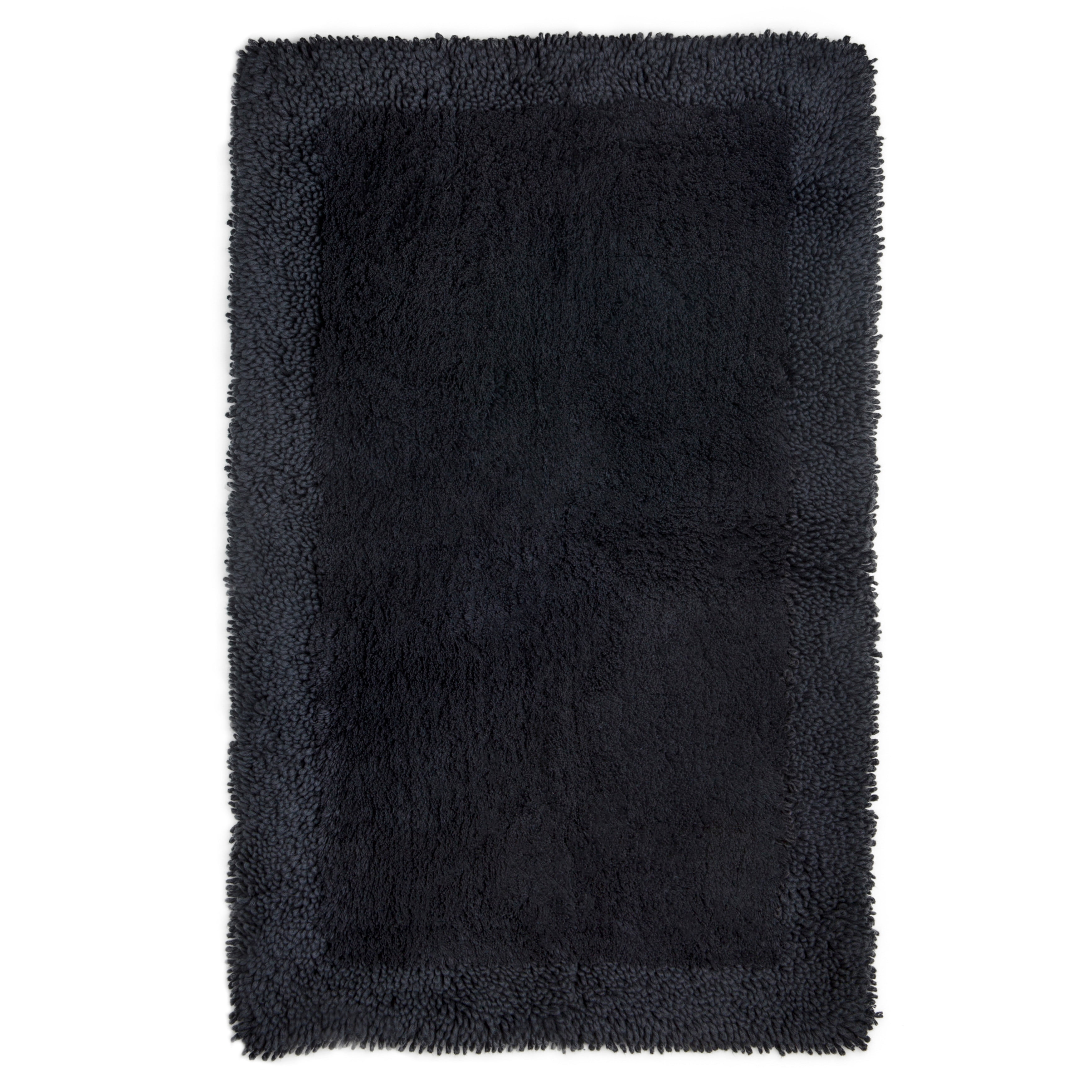 Hotel Style Cotton Blend Solid Bath Rug, 17 in x 24 in