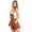 Rust/White Stitch, variant on Revolt Women's Juniors Classic Twill Short Overalls (Rust/White Stitch, Medium)