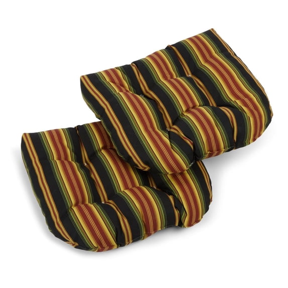Blazing Needles 19 x 19 in. Patio Chair Cushion - Set of 2