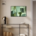 thumbnail image 3 of Tualipa Green Abstract Canvas Wall Art by Art Remedy, Black Floater Frame, 30"x20", 3 of 7