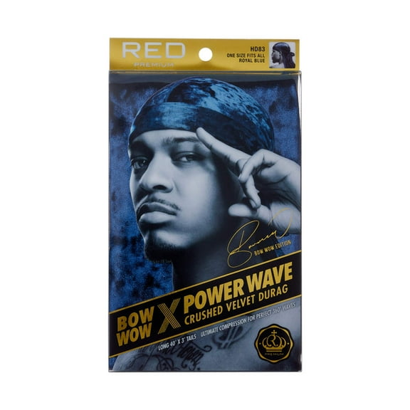 RED Premium Bow Wow X Power Wave Crushed Velvet Durag (Royal Blue)