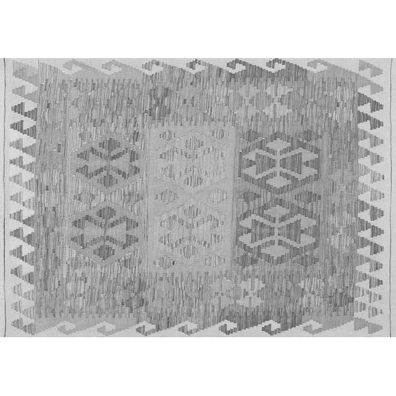 Ahgly Company Indoor Rectangle Southwestern Gray Country Area Rugs, 7' x 9'