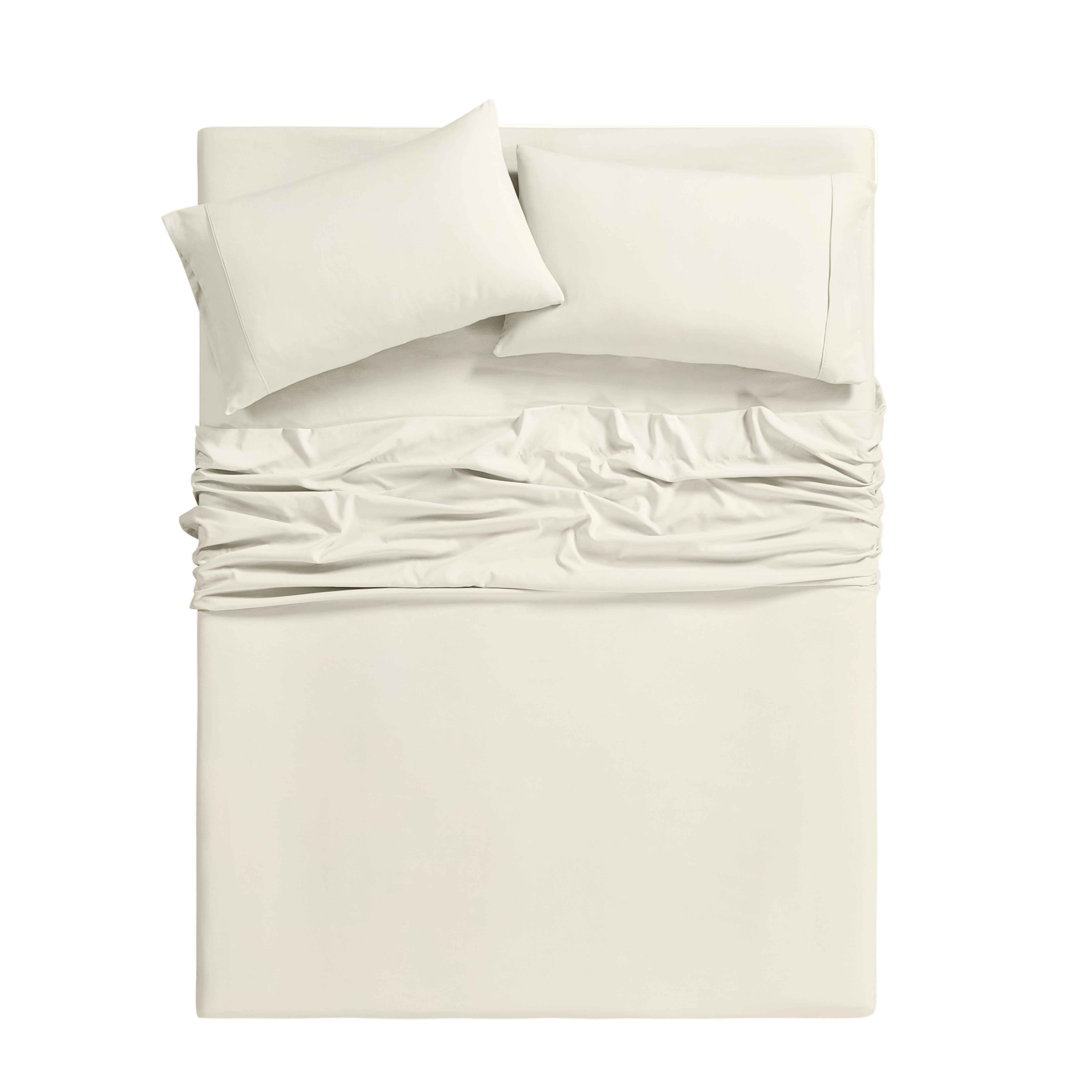 Bamboo 6-Piece Luxury Sheet Set - 14 Colors - Ivory - Cal King