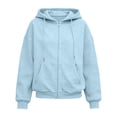 thumbnail image 4 of Perfectbot Women's Zip Up Hoodie Soft Relaxed Fit Long Sleeve Hooded Sweatshirt for Lounge & Outdoor Wear, 4 of 9