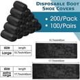 thumbnail image 2 of 200 Pack Disposable Shoe Covers Black Disposable Boot And Shoe Booties Covers Waterproof Slip, 2 of 5