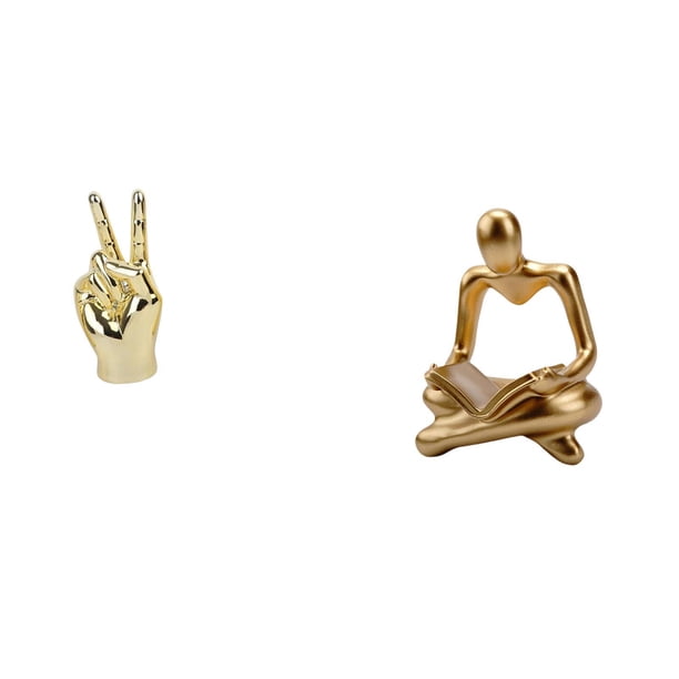 Escultura de estatua,Estatuas y figuras con gestos de los dedos de la mano,Figura de pensador abstracto,Estatua de pensador abstracto,decoración para el hogar,Figura humana decorativa para