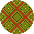 thumbnail image 1 of Ahgly Company Indoor Round Patterned Nebula Green Area Rugs, 3' Round, 1 of 6