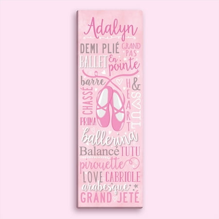 personalized ballet words 9 x 27 canvas walmart com