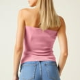 thumbnail image 2 of Felirenzacia Tube Tops for Women Going Out Strapless Crop Tops Sleeveless Bandeau Summer Y2k Cute Clothes,Pink,S, 2 of 7