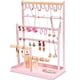 thumbnail image 1 of Soporte para Joyería, Organizador para Pendientes,Cadenas, Pulsera, Colgante y Expositor con Agujeros Estante de Joyas -Rosa, 1 of 7
