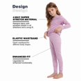 thumbnail image 3 of Woolcano Kids 100% Merino Wool Base Layer Set Unisex Thermal Underwear for Girls & Boys Ski Winter, 3 of 6