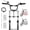 Gray, variant on Heavy Duty Mini Bike Front Fork Suspension Kit, Fit for Monster Mega Moto MMB80 MMB105, Coleman CT100U, Baja DB30 - 10 Year Warranty