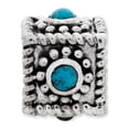 thumbnail image 2 of Fancy Bead White Sterling Silver Themed Turquoise 10 mm 7.27, 2 of 3