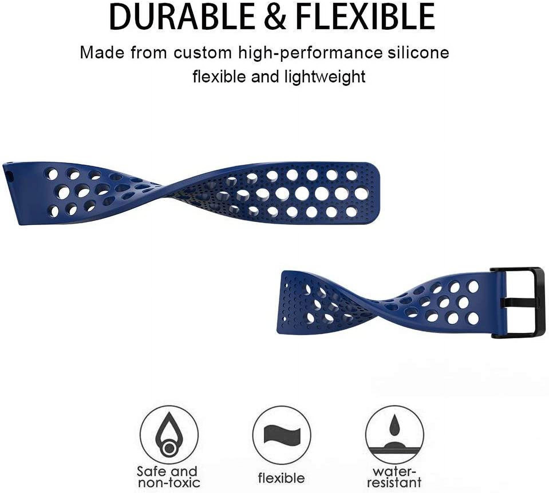 CRKMGS-Compatible for Polar Smartwatch Band, 20mm, 22mm Silicone Replacement Wristbands Sport Strap with Metal Buckle Compatible with Polar Unite, Ignite, Ignite 2, Ignite 3, Pacer, Pacer Pro, Vantag