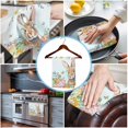 thumbnail image 3 of Easter Bunny 1 Pack Kitchen Towel, Water Absorbent Dish Towel, Colorful Easter Eggs Eucalyptus Teal Ombre Decorative Hand Towels - Quick Drying Cloth for Cooking Baking, 18x28 Inch, 3 of 8