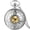Silver, variant on Vintage Pocket Watch for Men Women Roman Numerals Scale Quartz Bronze Fob Pocket Watches with Chain