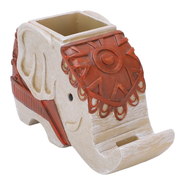 Portalápices, contenedor de pluma de elefante, estante de almacenamiento de tijeras sintéticas, escritorio de oficina, decoración del hogar, salida de alta intensidad Jadeshay A