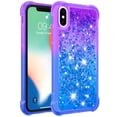thumbnail image 2 of Funda para iPhone X/iPhone XS Transparente con Brillos Carcasa Protectora Antigolpes con Glitter Brillante, 2 of 5