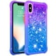 thumbnail image 2 of Funda para iPhone X/iPhone XS Transparente con Brillos Carcasa Protectora Antigolpes con Glitter Brillante, 2 of 5