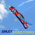 thumbnail image 2 of Anley 40 Inch Rainbow Windsock with Long Tails - Colorful Hanging Decoration - LGBT Parade Flag Column, 2 of 7