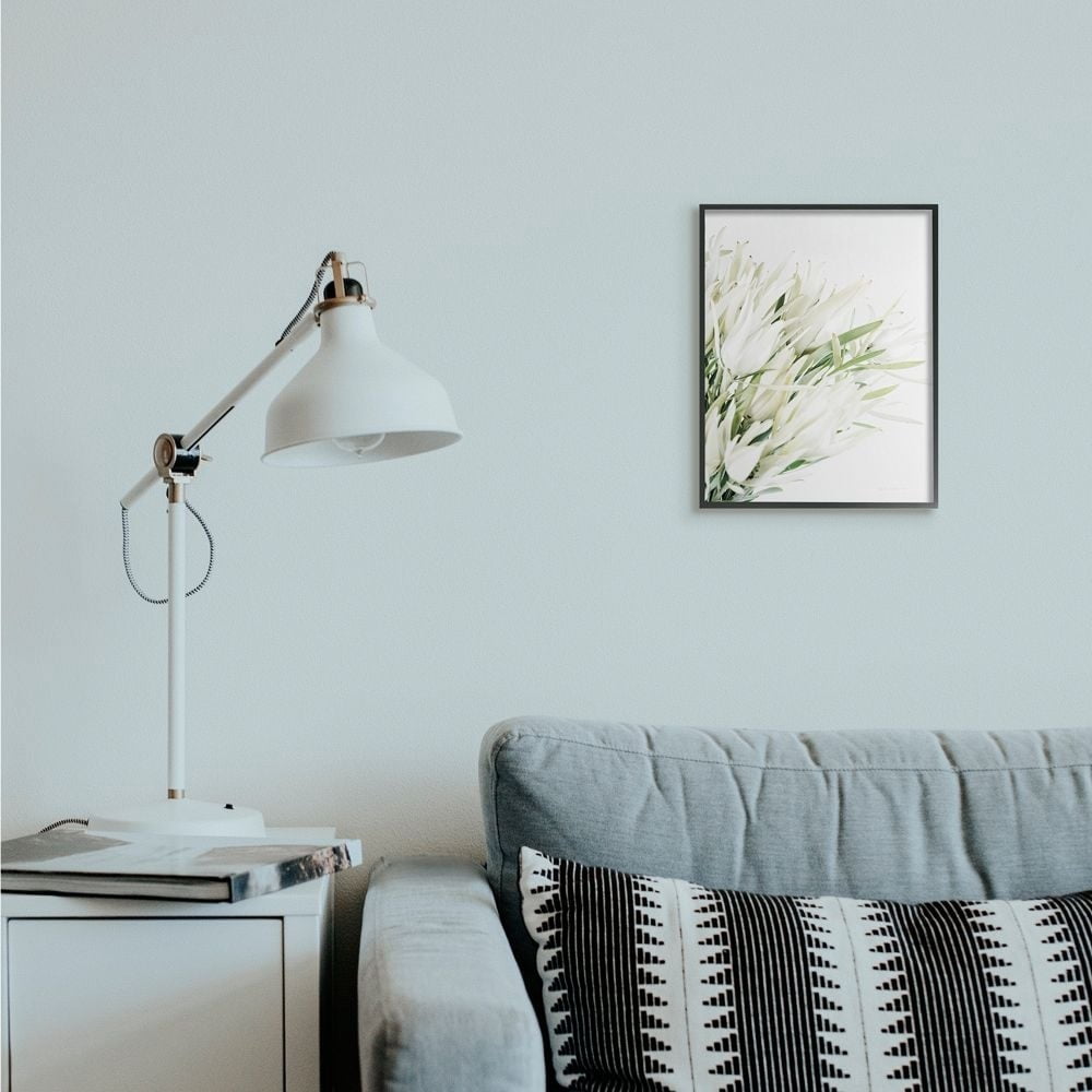 Stupell Industries Bright Natural Flower Arrangement White Green Photograph Framed Wall Art Design by Elise Catterall, 16" x 20", Gray Framed