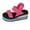 sandals 127#Hot Pink, variant on oqasdz Women's Sandals Ladies Fashion Solid Color Beach Shoes Nesh Elastic Band Wedge Sandals Trendy Versatile Casual Outdoor
