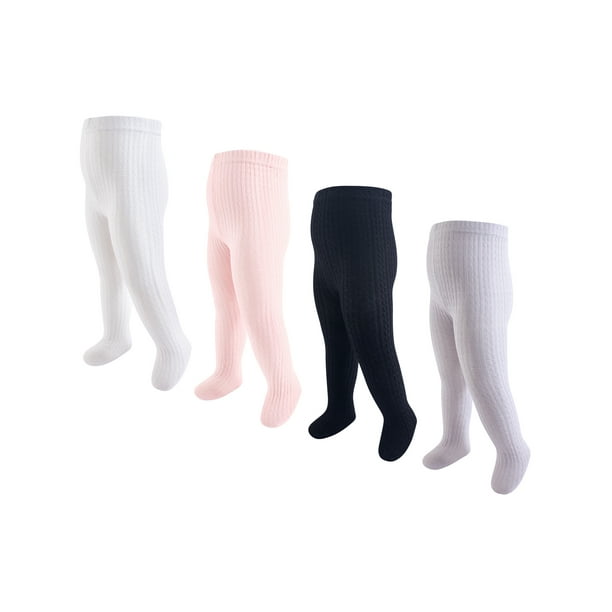 Hudson Baby Cable Knit Cotton Tights 4pk (Baby Girls)