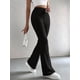 thumbnail image 4 of Pantalones Anchos de Pierna para Mujer, de Cintura Alta, para Estar en Casa, con Cintura Elástica, para Otoño e Invierno, Informales, de Punto Negro XXL, 4 of 9