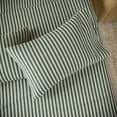 thumbnail image 4 of Beautiful Striped 3-Piece 100% Cotton Percale Sage Green Sheet Set, Twin by Drew Barrymore, 4 of 8