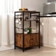 thumbnail image 3 of Mueble de Cocina con almacenamiento y 8 ganchos, gabinete de cocina de 3 niveles, Marrón FurnitureR Moderno, 3 of 5