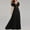 Black, variant on EGNMCR Summer Dresses Women Trendy 2024 Women Big V-Neck Dress Chiffon Elastic Banquet Bridesmaid Evening Dress