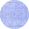 thumbnail image 1 of Ahgly Company Indoor Round Abstract Blue Modern Area Rugs, 5' Round, 1 of 4