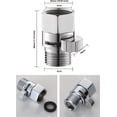 thumbnail image 5 of Shower Head Shut Off Valve,Brass Water Flow Control Valve G1/2 Flow Pressure Regulator with Handle Level，Cut Off Valves for Shower Head or Bidet Spray,Brass (Silver), 5 of 5