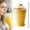 Yellow, variant on Blecry Kitchen Cups Silicone Folding Ice Cup, Green Portable Travel Cup with Handle, Leak-Proof Flexible Water Bottle for Gym and Outdoor